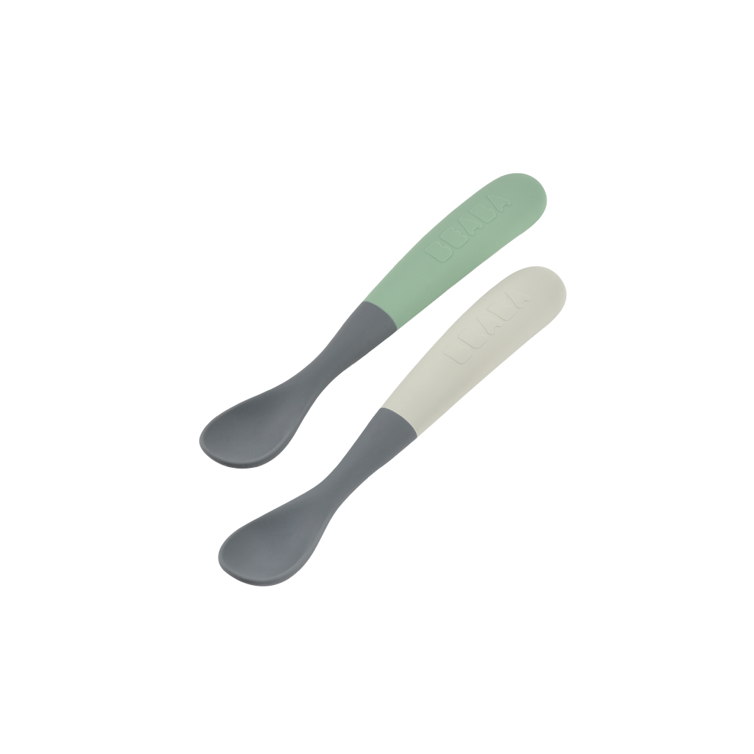 1st-Age Silicone Spoons Set Two-Tone - Cased