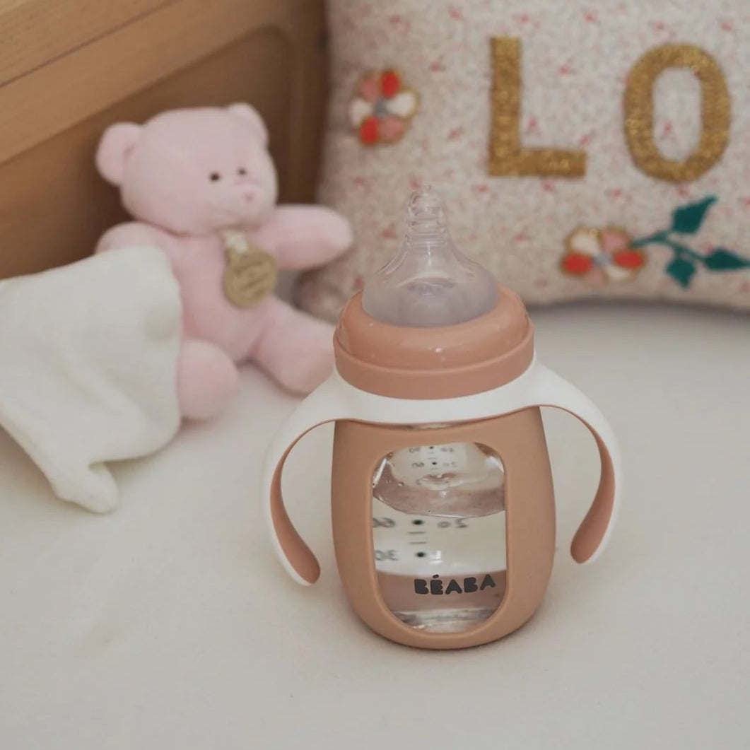 2 in 1 Glass Bottle with Silicone Protective Sleeve