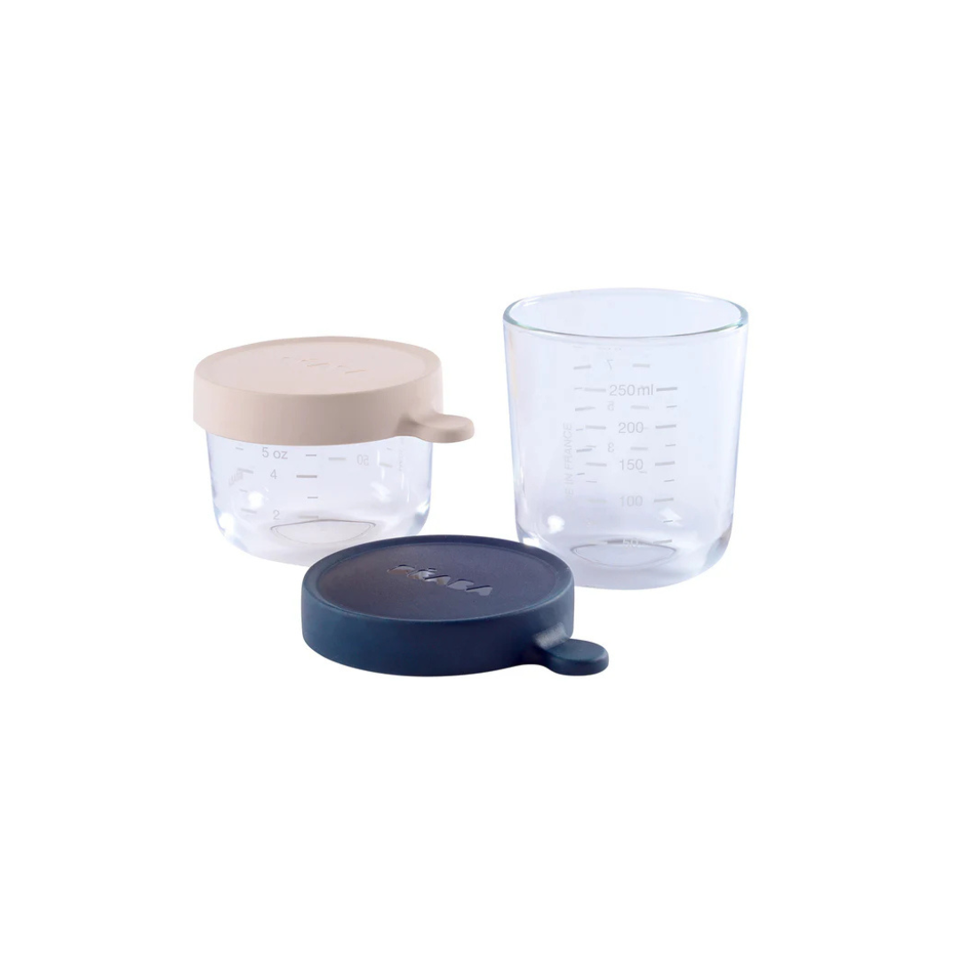 Set of 2 Superior Glass Conservation Jars