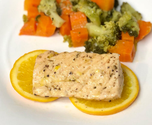 Bambi's Orange Salmon with Broccoli & Carrots