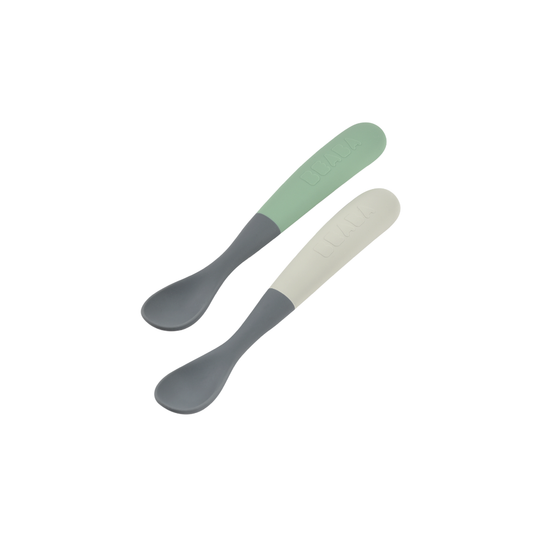 1st-Age Silicone Spoons Set Two-Tone - Cased