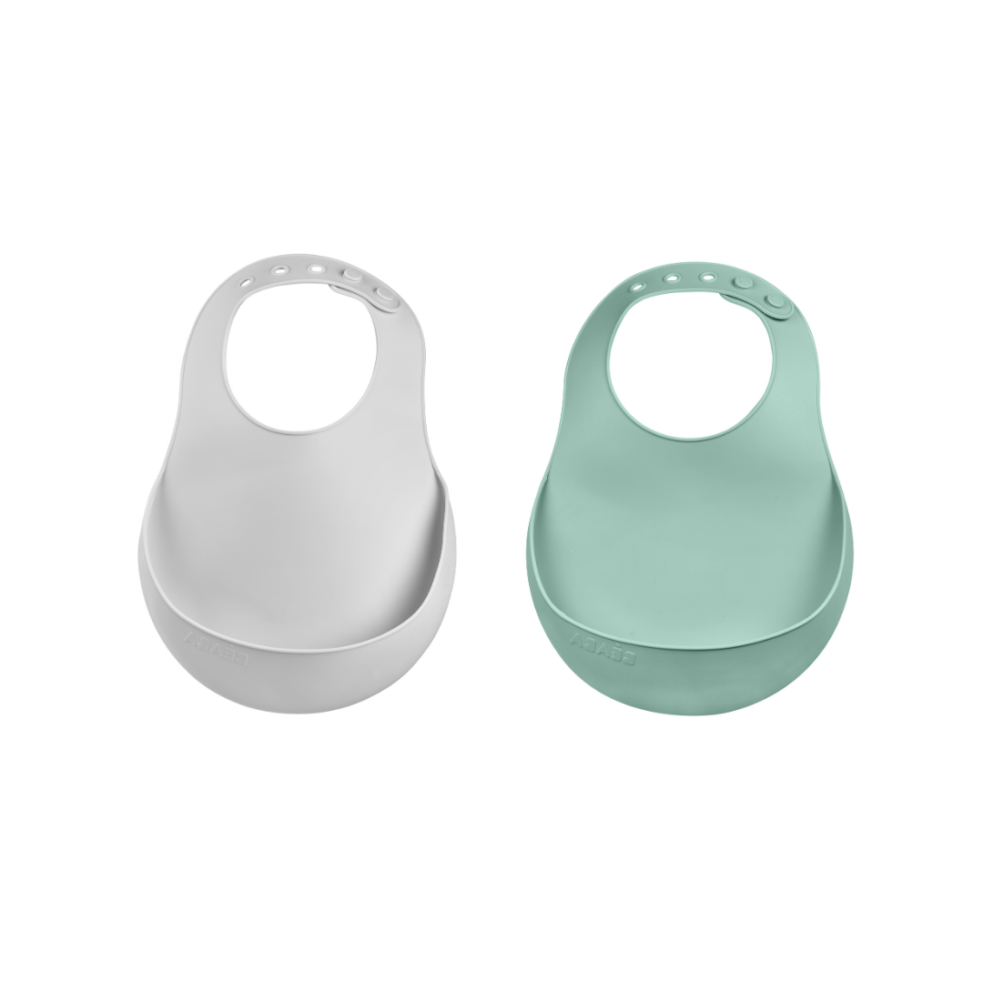 Set of 2 Silicone Bibs