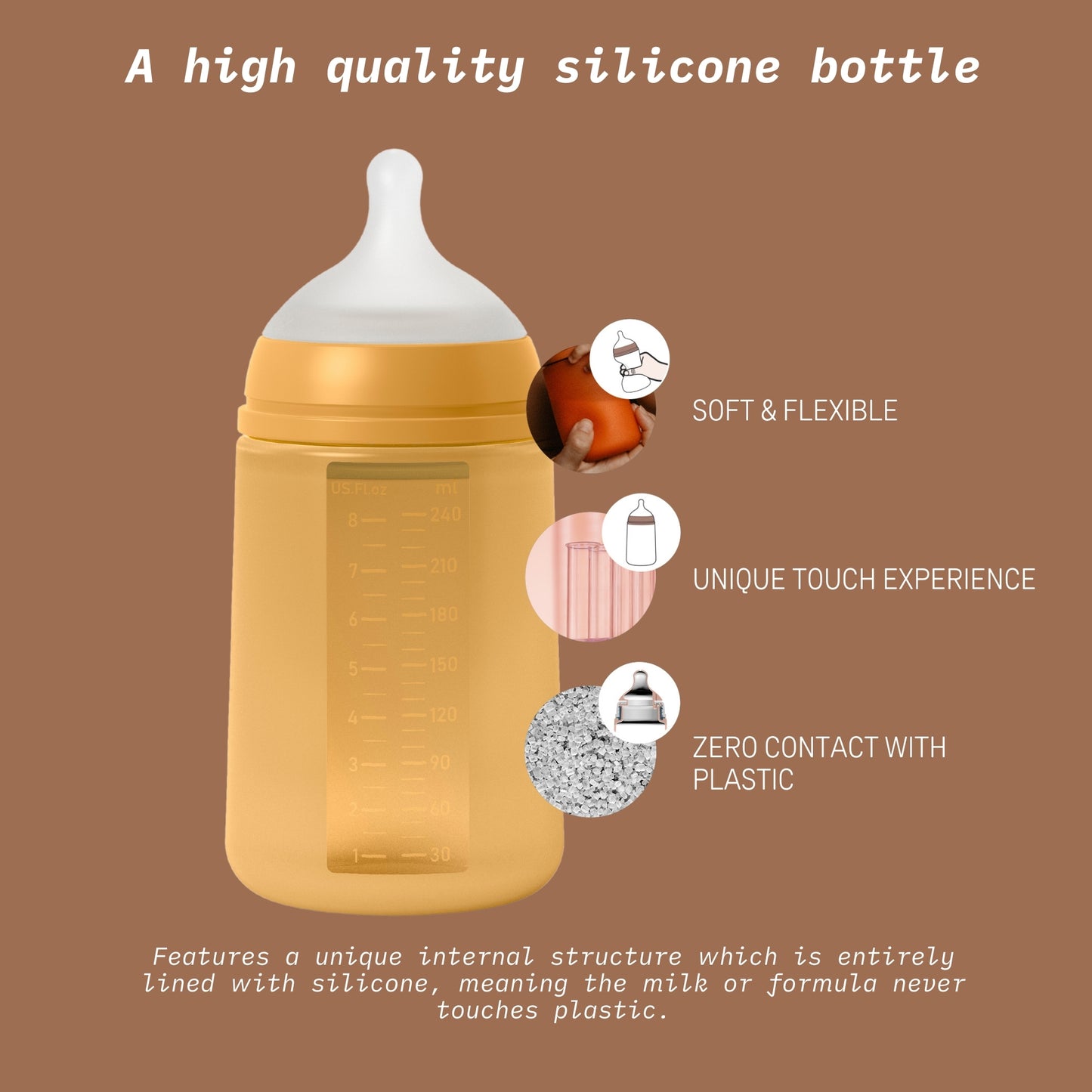 Colour Essence SX Pro Silicone Baby Bottle (240ml)