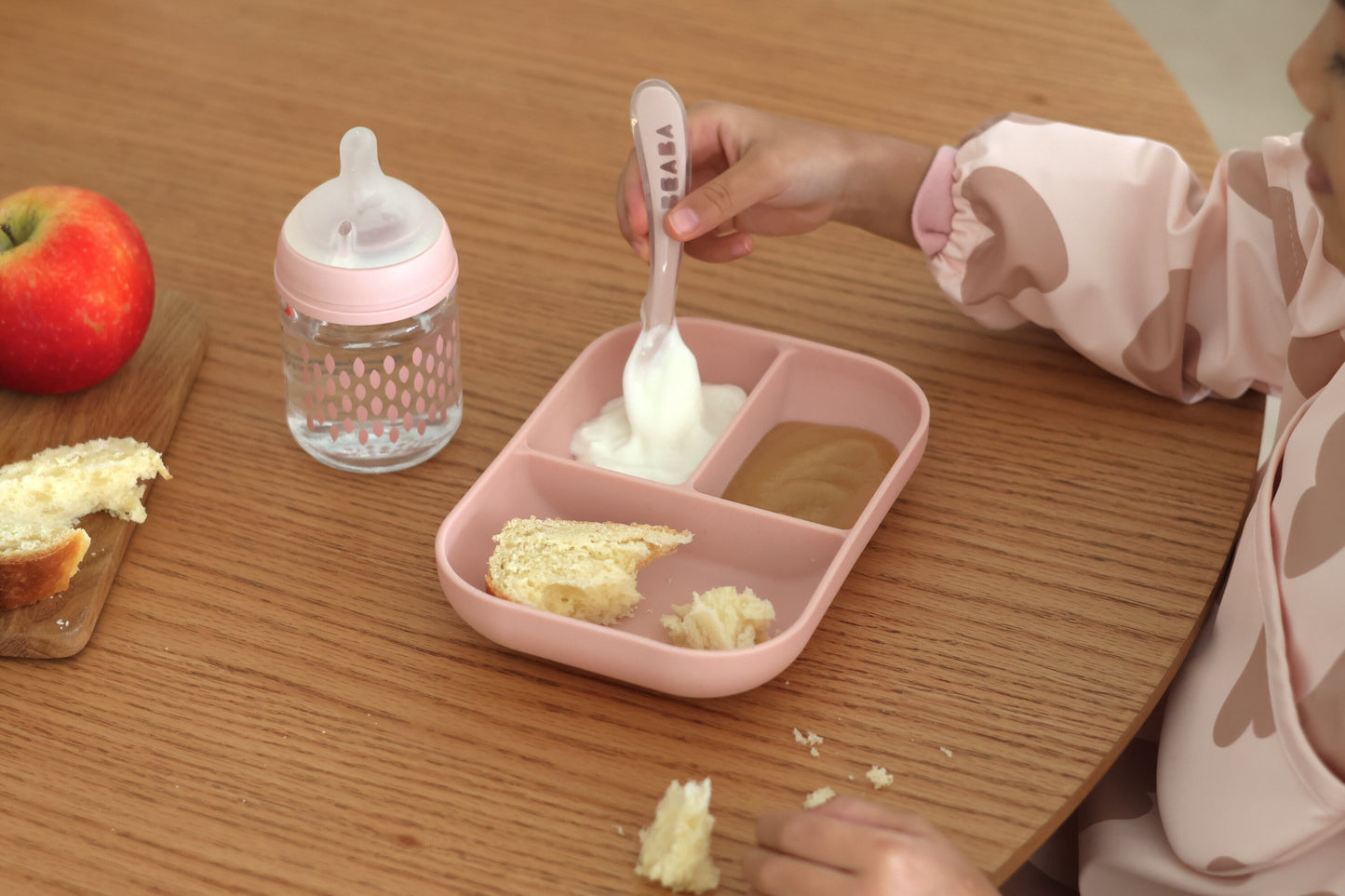 Silicone Meal Set with Divider + 2nd Age Silicone Spoon