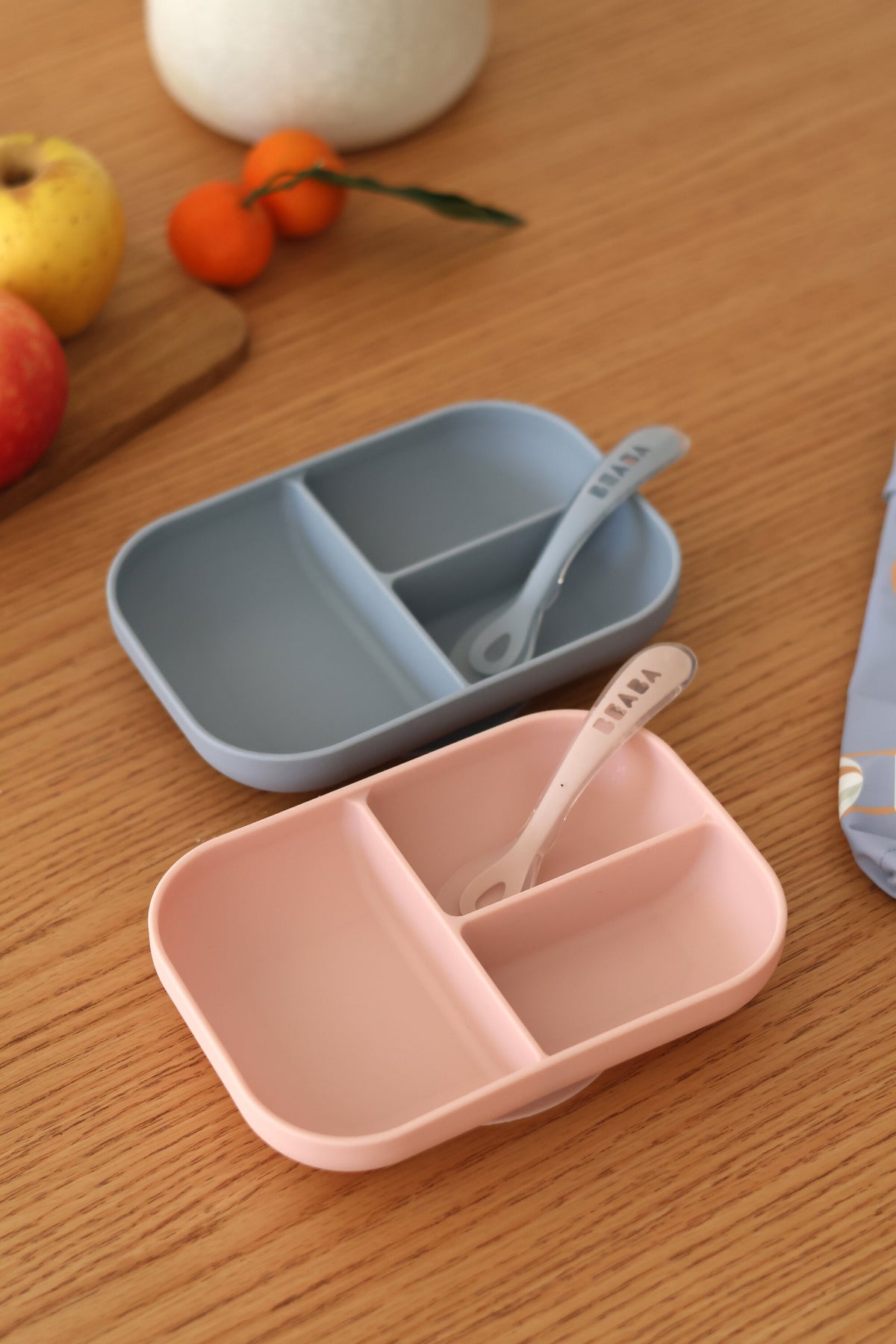 Silicone Meal Set with Divider + 2nd Age Silicone Spoon