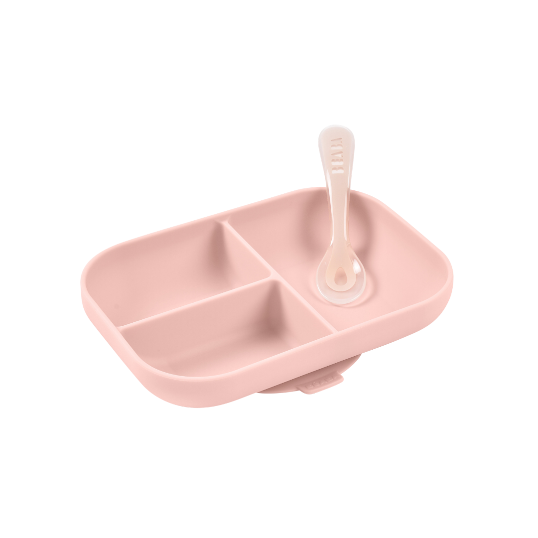Silicone Meal Set with Divider + 2nd Age Silicone Spoon