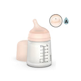 Suavinex ZERO ZERO BPA-Free Anti-Colic Silicone Baby Bottle – 180ml, For Newborns (0+ Months)