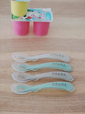 Set of 4 2nd-Age Silicone Spoon