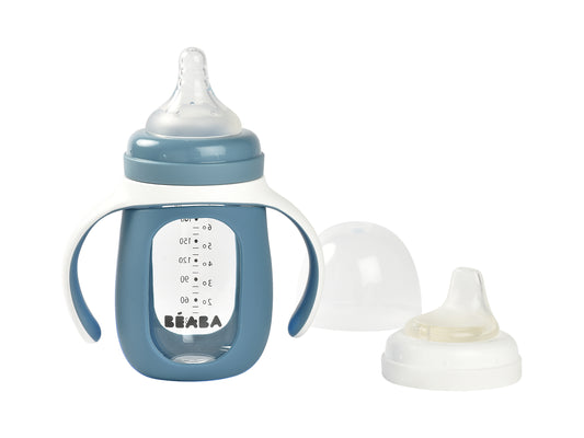 2 in 1 Glass Bottle with Silicone Protective Sleeve