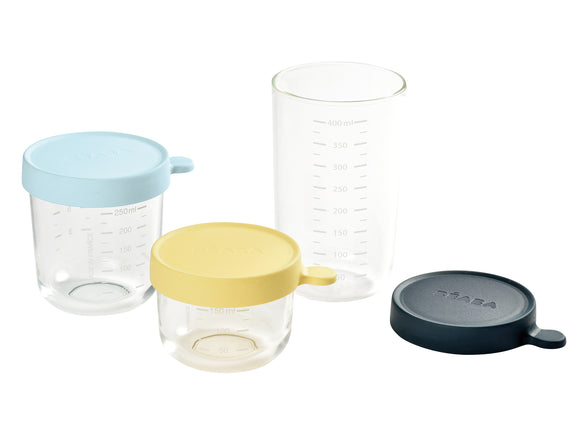 Set of 3 Superior Glass Conservation Jars